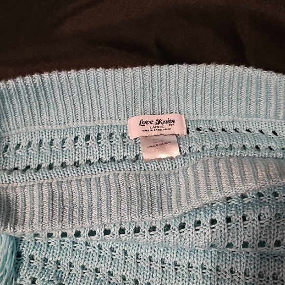 Crochet Halter Top and Skirt Set - Light Teal - Picture 3 of 6